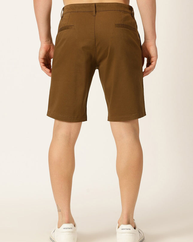 Mast & Harbour Men Mid-Rise Cotton Regular Shorts - MALL