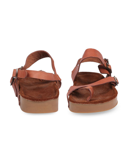 Hidesign PORT BLAIR Leather One Toe Flats With Buckle Closure - MALL