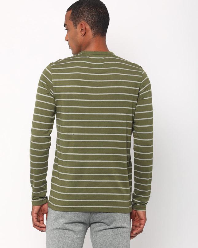 TEAMSPIRIT Regular Fit Striped Crew-Neck T-Shirt - MALL