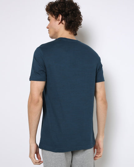 TEAMSPIRIT Regular Fit Heathered Round-Neck T-Shirt - MALL