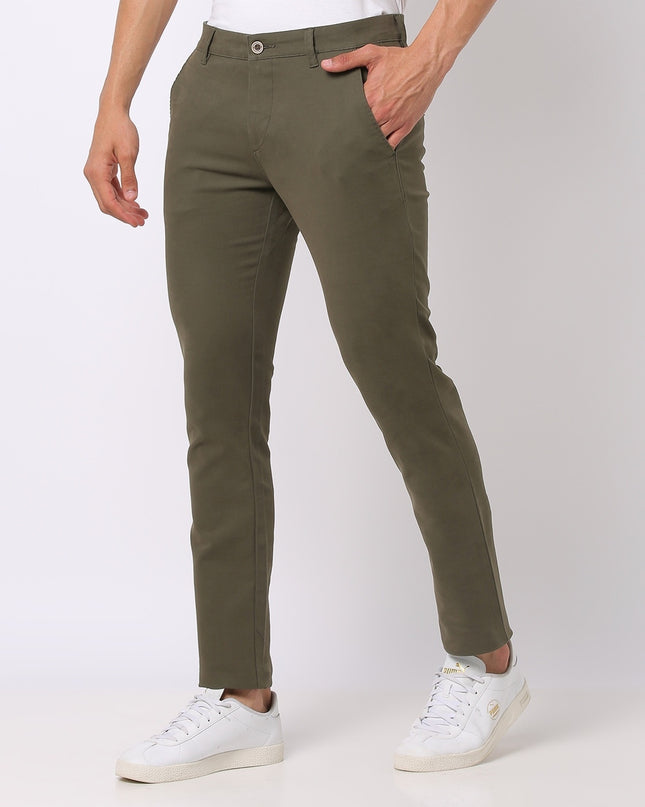 JOHN PLAYERS Men Skinny Fit Flat-Front Chinos - MALL