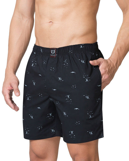 VAN HEUSEN Sport Allover Print & Media Pocket Boxer Shorts - MALL