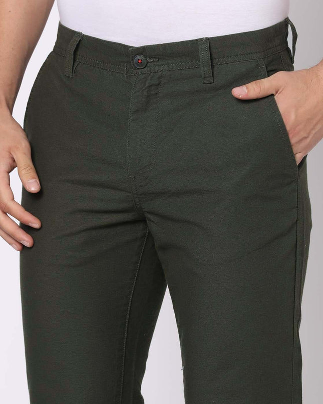 NETPLAY Men Tapered Fit Trousers with Slip Pockets - MALL