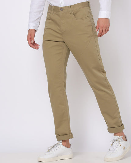 NETPLAY Men Tapered Fit Flat-Front Chinos - MALL