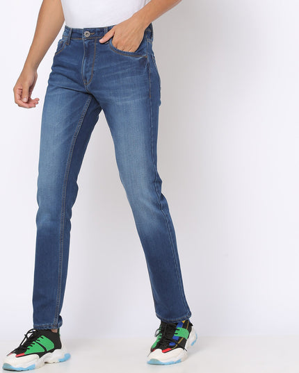 DNMX Lightly Washed Slim Fit Jeans - MALL