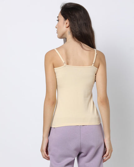 Beige Camisole with Adjustable Straps - MALL