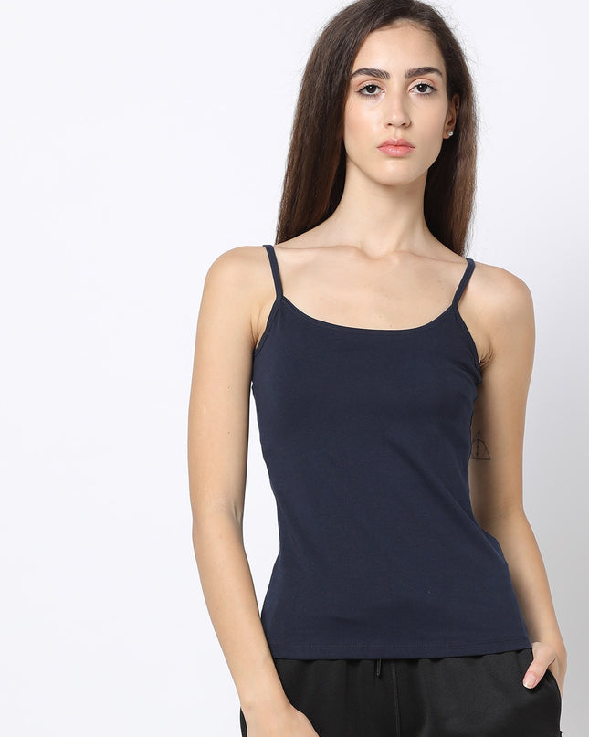 Navy Camisole with Adjustable Straps - MALL