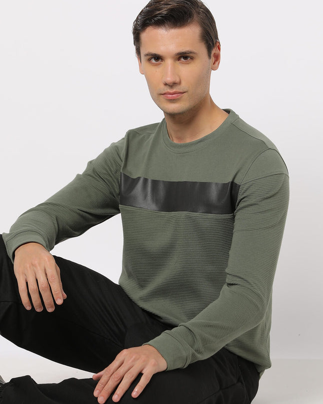 TEAMSPIRIT Regular Fit Stripped Crew-Neck T-Shirt - MALL