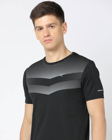 PERFORMAX Regular Fit Running Dot Print Crew-Neck T-Shirt - MALL