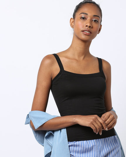 LEADING LADY Black Scoop-Neck Camisole - MALL