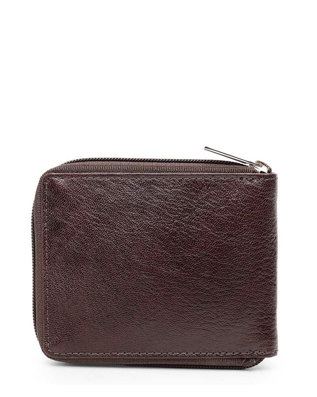 TEAKWOOD LEATHERS Zip-Around Bi-Fold Wallet - MALL