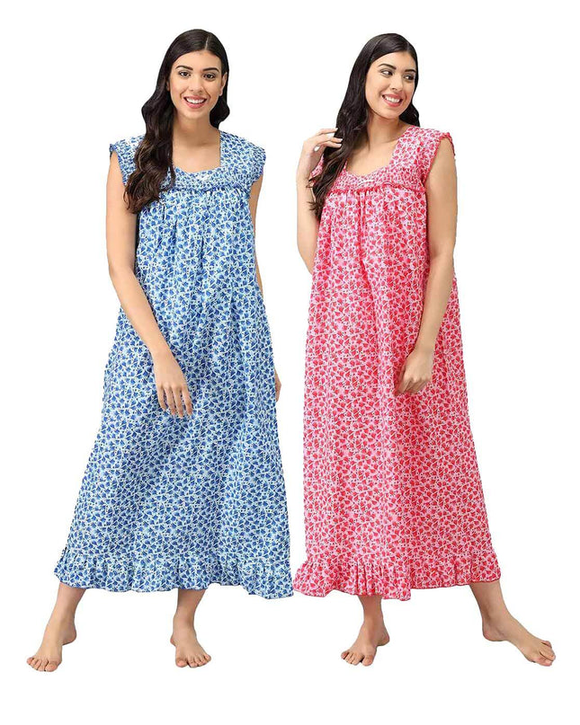 SHARARAT Pack of 2 Sleeveless Nighties - MALL