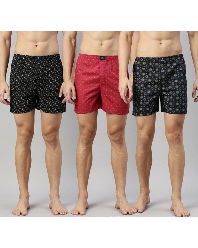 JOVEN PAck of 3 Graphic Print Boxers - MALL