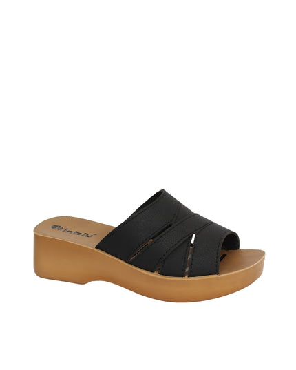 INBLU Slip-On Strappy Sliders - MALL