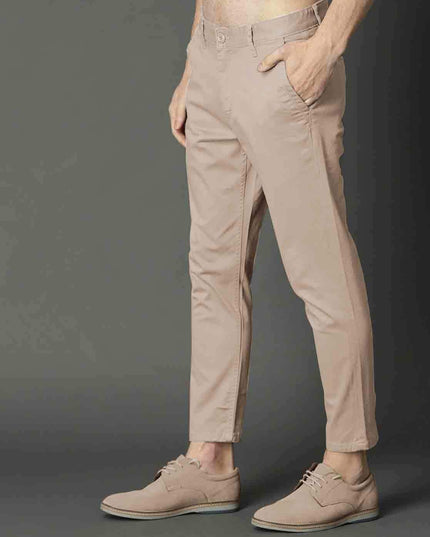 URBAN BUCCACHI Men Slim-Fit Flat-Front Trousers - MALL