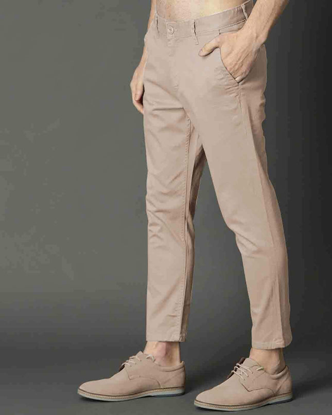 URBAN BUCCACHI Men Slim-Fit Flat-Front Trousers - MALL