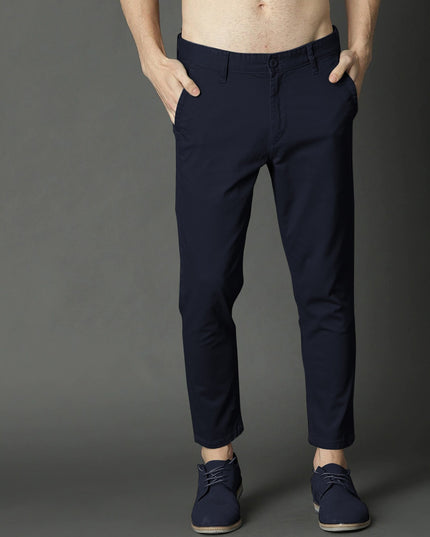 URBAN BUCCACHI Men Slim-Fit Flat-Front Trousers - MALL