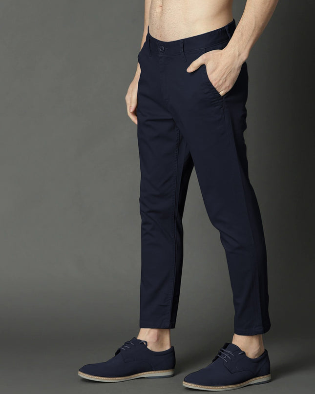 URBAN BUCCACHI Men Slim-Fit Flat-Front Trousers - MALL