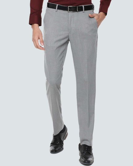 LOUIS PHILIPPE Mid-Rise Flat-Front Trousers - MALL