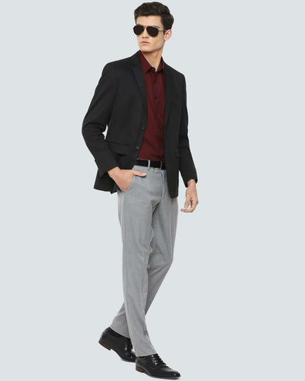 LOUIS PHILIPPE Mid-Rise Flat-Front Trousers - MALL