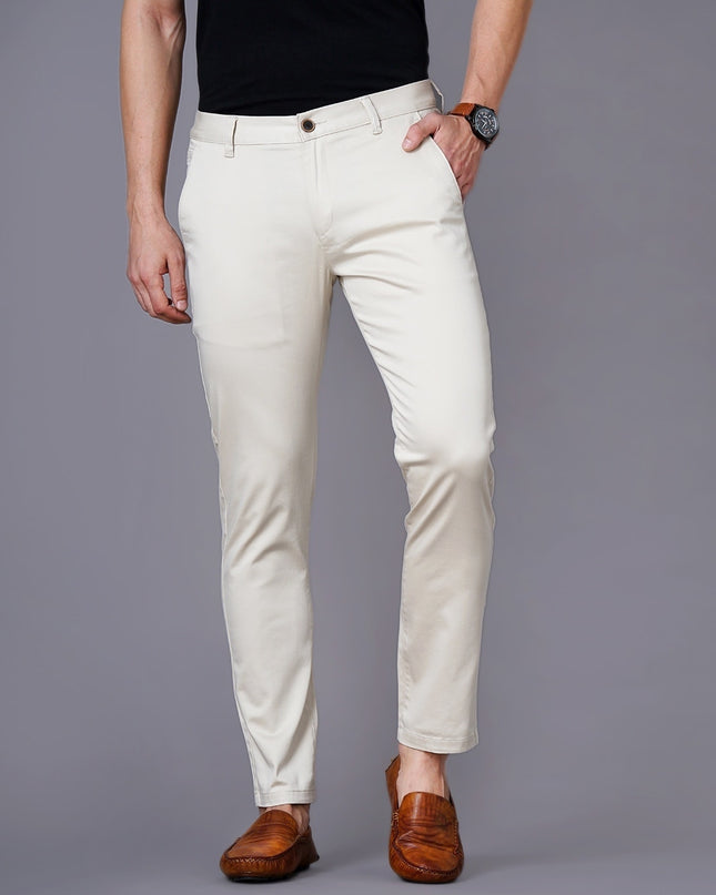 BRITISH CLUB Slim Fit Flat-Front Trousers - MALL