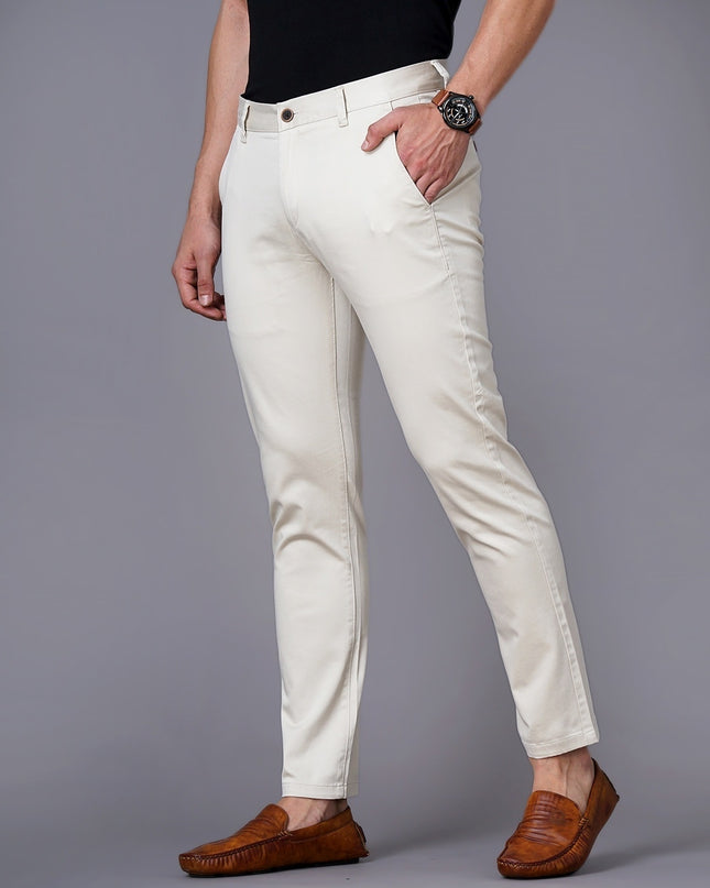 BRITISH CLUB Slim Fit Flat-Front Trousers - MALL