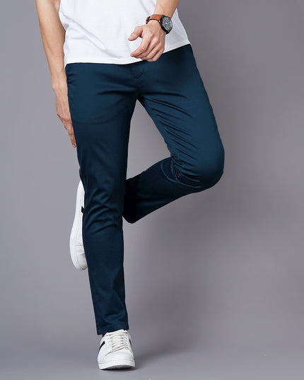 BRITISH CLUB Slim Fit Flat-Front Trousers - MALL