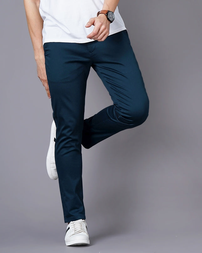 BRITISH CLUB Slim Fit Flat-Front Trousers - MALL