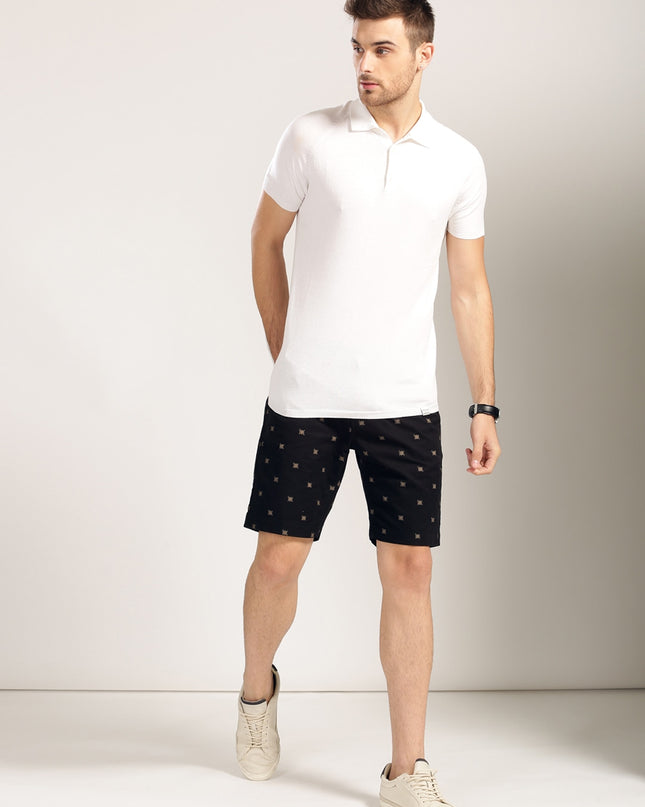 Harvard Men Printed Regular Fit Sustainable Chino Shorts - MALL