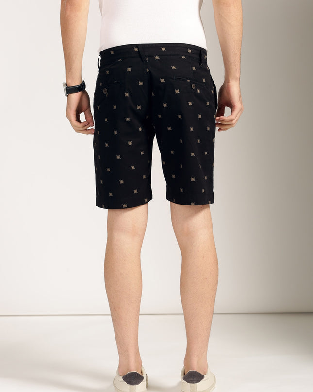 Harvard Men Printed Regular Fit Sustainable Chino Shorts - MALL