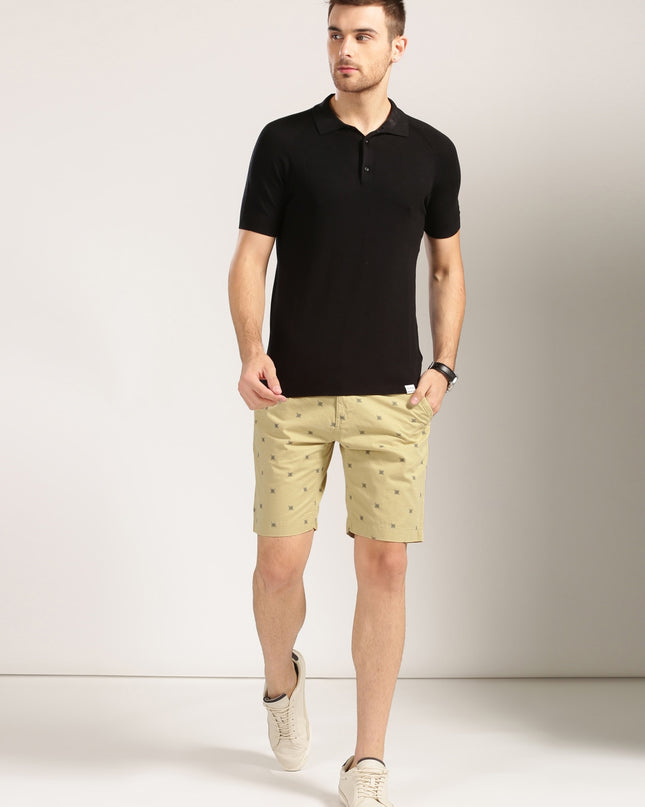 Harvard Men Printed Regular Fit Sustainable Chino Shorts - MALL