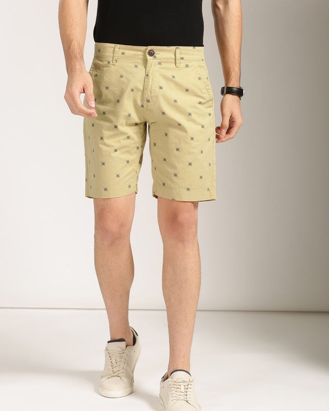 Harvard Men Printed Regular Fit Sustainable Chino Shorts - MALL