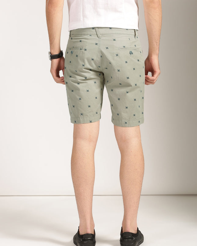 Harvard Men Printed Regular Fit Sustainable Chino Shorts - MALL