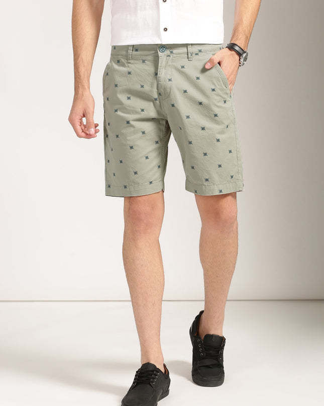 Harvard Men Printed Regular Fit Sustainable Chino Shorts - MALL