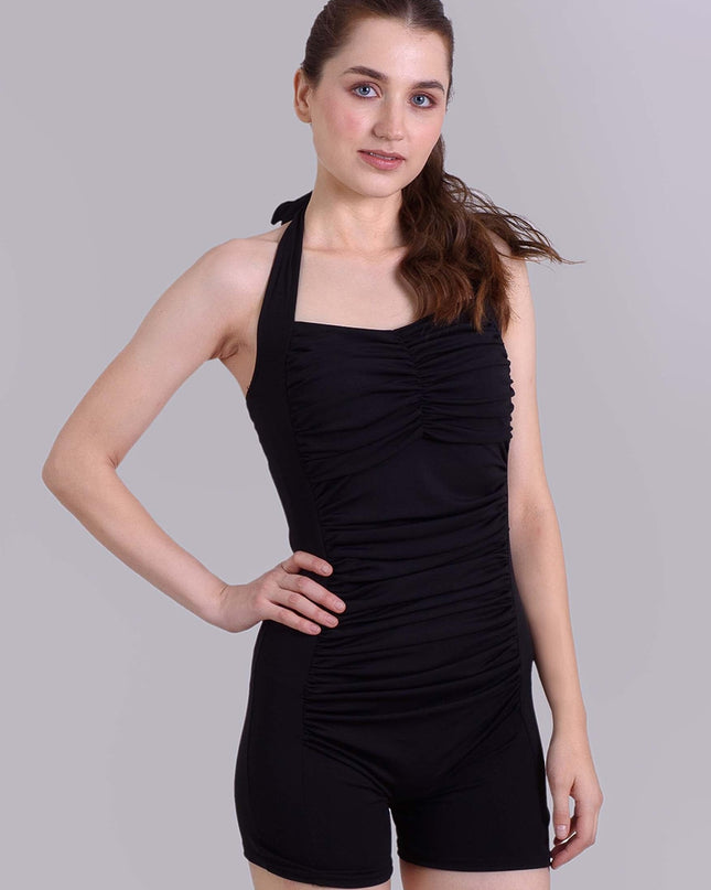 Keepfit Halter Neck Sleeveless Leg Suit - MALL