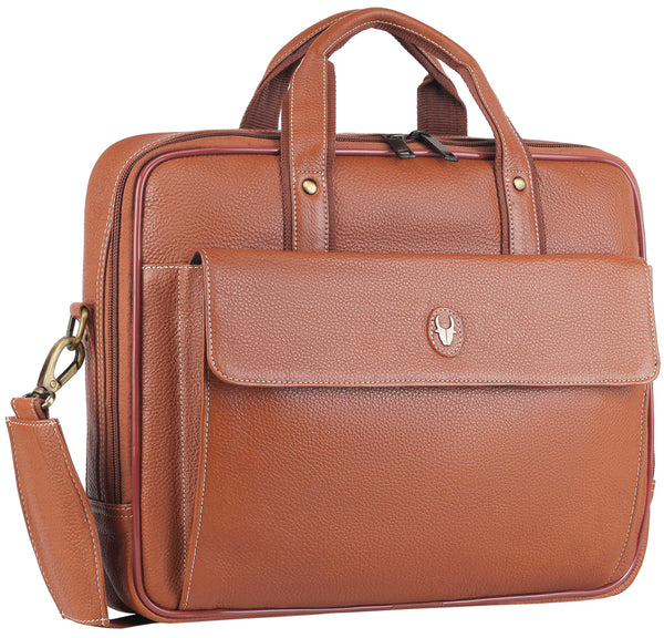 WILDHORN Leather 14 inches Laptop Messenger Bag for Men - MALL