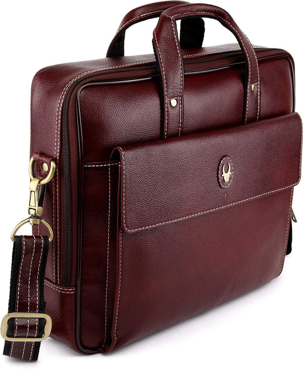 WILDHORN Leather 14 inches Laptop Messenger Bag for Men - MALL