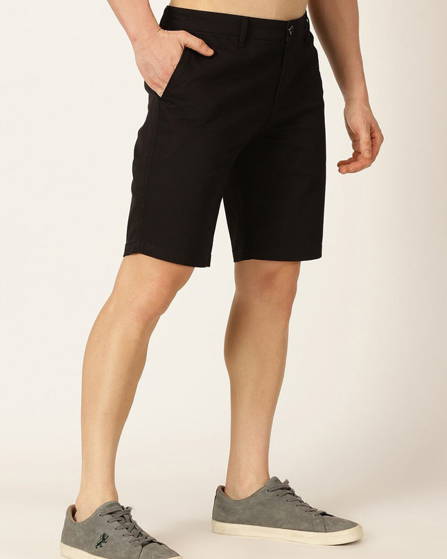 Mast & Harbour Men Mid-Rise Cotton Regular Shorts - MALL