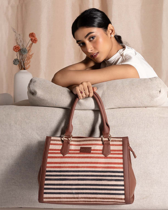 Qutub Stripes Classic Handbag