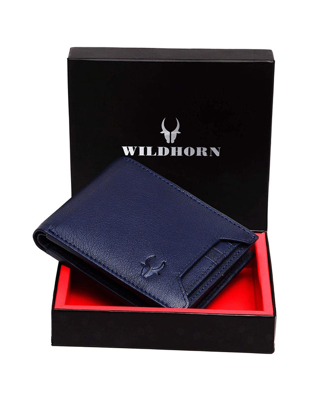 WildHorn Men Black Genuine Leather Wallet - MALL