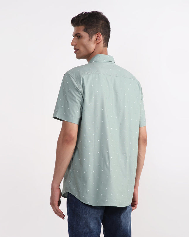 WES Casuals Sage Printed Relaxed-Fit Shirt - MALL