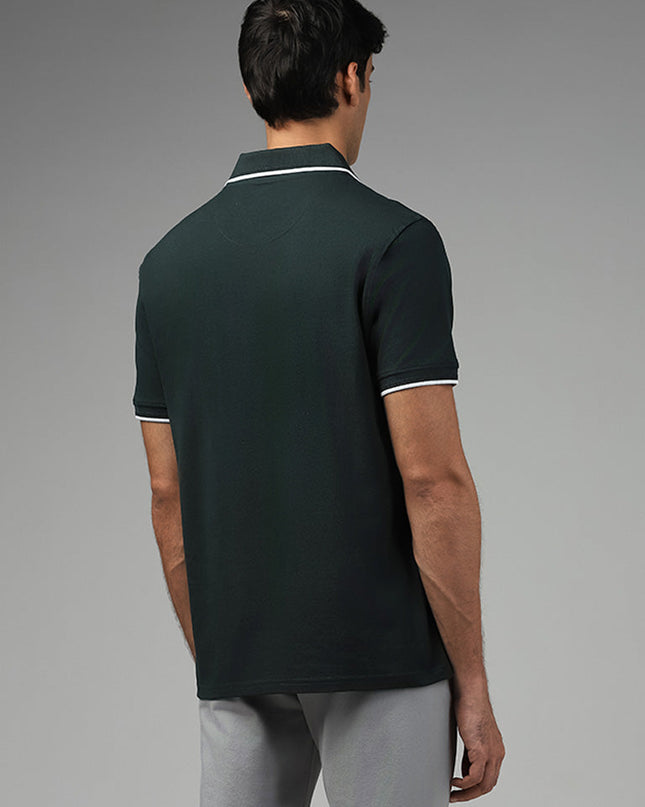 Ascot Emerald Green Relaxed Fit Polo T-Shirt - MALL