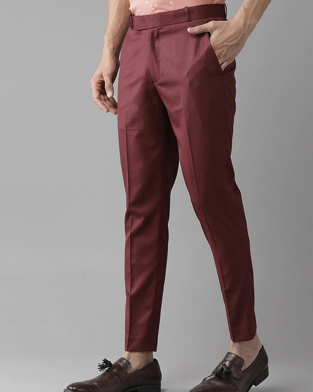 FUBAR Men Grey Relaxed Easy Wash Formal Trousers - MALL