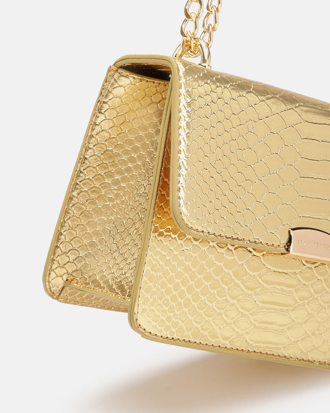 Lino Perros Snake Skin Textured Structured Sling Bag - MALL