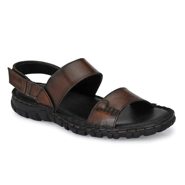 Men's Original Brown Leather Sandals - MALL