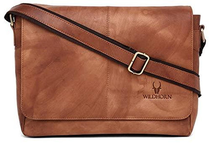 Wildhorn Genuine Leather Hunter Sling Messenger bag for men | Everyday Multipurpose Crossbody Leather Sling Bag