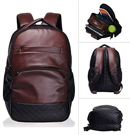 F Gear Luxury Brown 25 litre Laptop Backpack - MALL