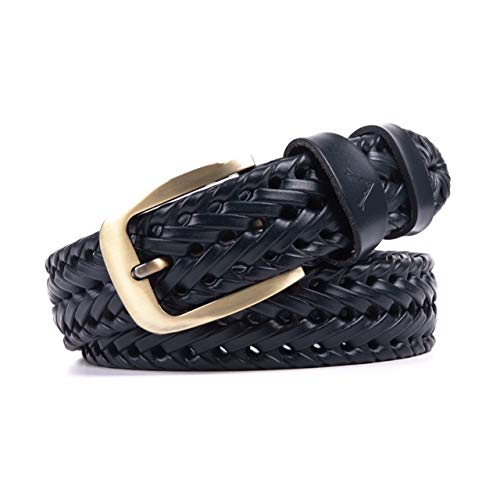 VOGARD Mens Braided Genuine Leather Original Branded Belt - MALL