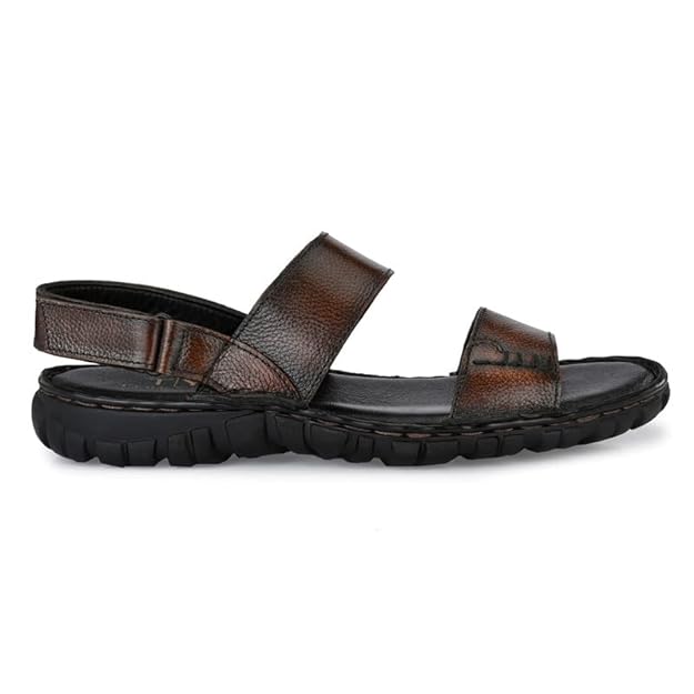 Men's Original Brown Leather Sandals - MALL