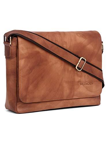 Wildhorn Genuine Leather Hunter Sling Messenger bag for men | Everyday Multipurpose Crossbody Leather Sling Bag